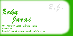 reka jarai business card