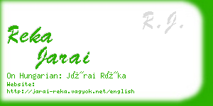 reka jarai business card